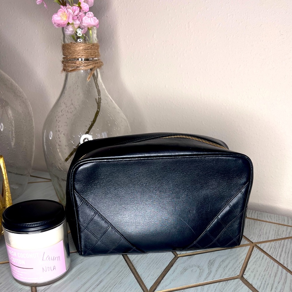 Chanel Shave kit or Toiletry Bag Black